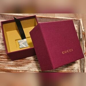 RARE Gucci Limited Gold Purple Maroon Red Green Velvet Jewelry Watch Box Ribbon